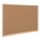 Value Cork Bulletin Board with Oak Frame, 24 x 36, Natural