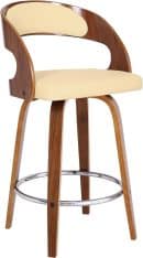 Faux Leather Swivel Kitchen Barstool, 26