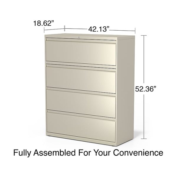 Staples Commercial 4 File Drawers Lateral File Cabinet, 42 Wide - Image 6