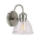 Better Homes & Gardens Glass Sconce Wall Light, Satin Nickel Finish