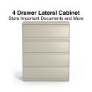 Staples Commercial 4 File Drawers Lateral File Cabinet, 42 Wide