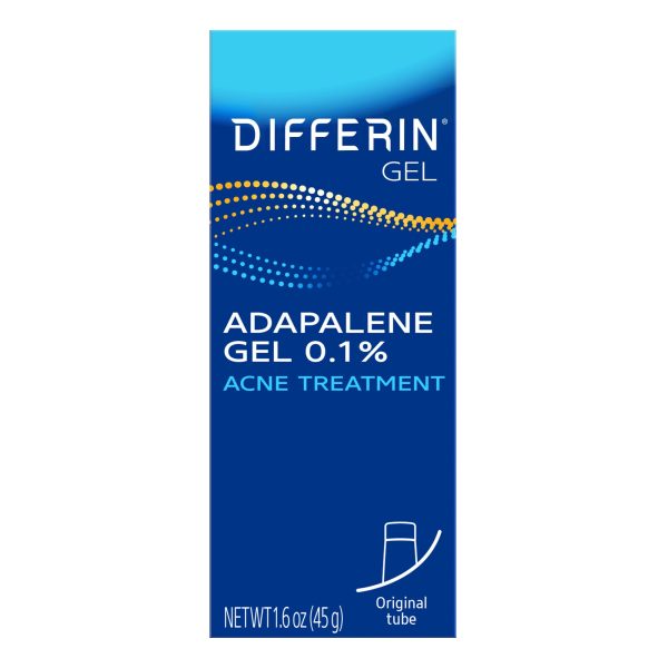 Differin Adapalene Gel 0.1% Acne Treatment with Retinoid, 1.6 oz