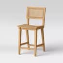 Tormod Backed Cane Counter Height Barstool Natural