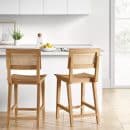 Tormod Backed Cane Counter Height Barstool Natural