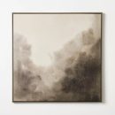 30×30 Blurry Treetops Framed Wall Art Canvas Board