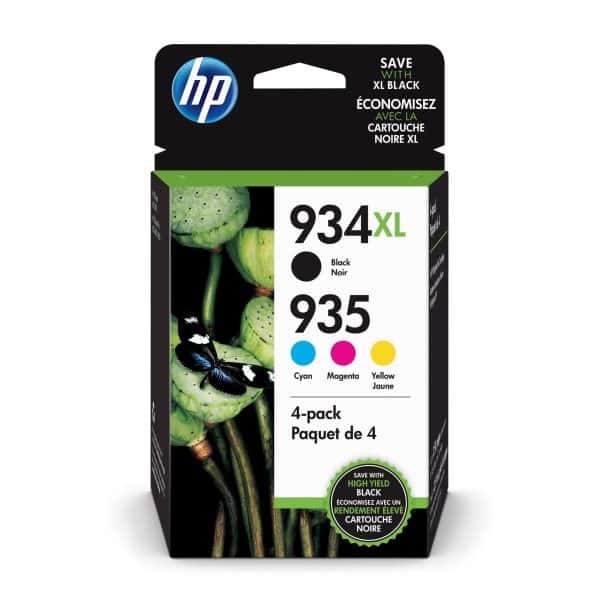 HP 934XL Black High Yield & 935 Cyan, Magenta and Yellow Original Ink Cartridges EXP 06/24