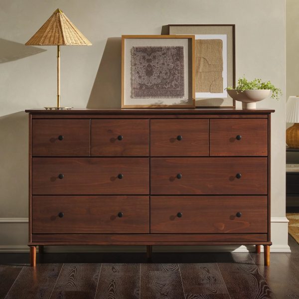 Walker Edison Modern 6-Drawer Solid Wood Dresser Bedroom Storage