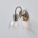 Better Homes & Gardens Glass Sconce Wall Light, Satin Nickel Finish