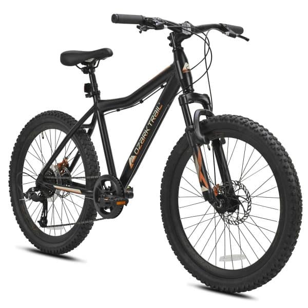 Ozark Trail Glide Mountain Bike, 24 Wheels, 8 Speed, Black, Fits Riders 4’6 – 5’6, Teen - Image 3