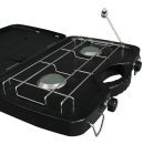 Ozark Trail 2 Burner Propane Gas Camping Stove, Black