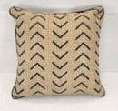 Origin 21 Raffia with Arrows Toss Pillow Solid Natural Square Throw Pillow