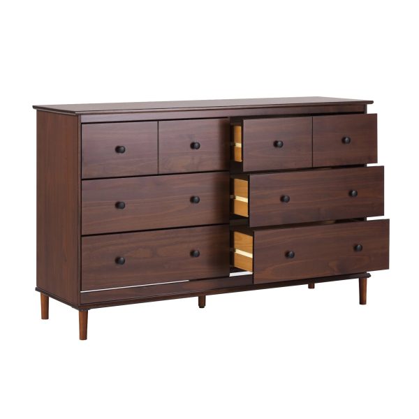 Walker Edison Modern 6-Drawer Solid Wood Dresser Bedroom Storage - Image 3