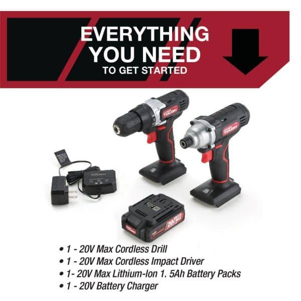 Hyper Tough 20V Max (2-Tool Set) 3/8 Inch Cordless Drill & 1/4 Inch Impact Driver - Image 4