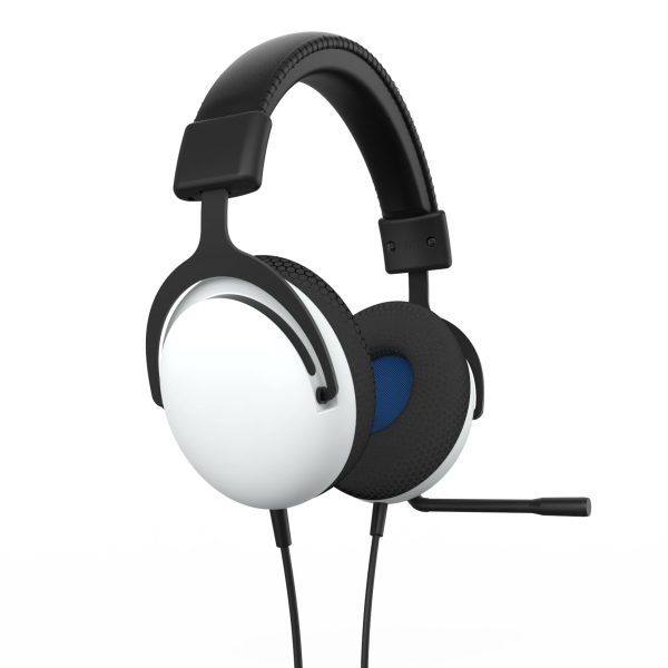 onn. PlayStation Wired Video Game Headset, Black and White - Image 2